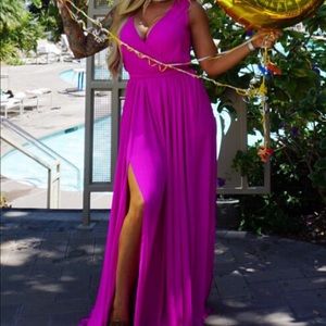 Fuchsia maxi dress